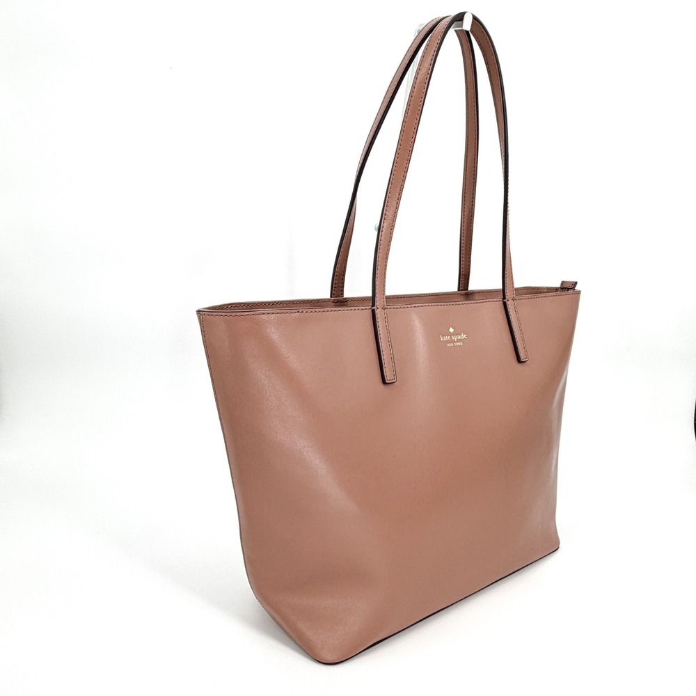 Kate Spade Kelsey Large Tote Bag Tan Beige Color - Beautiful Preloved Condition - Picture 3 of 16